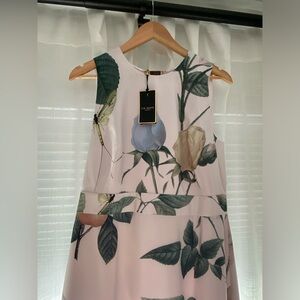 NWT Ted Baker maxi dress, very light lilac colour background